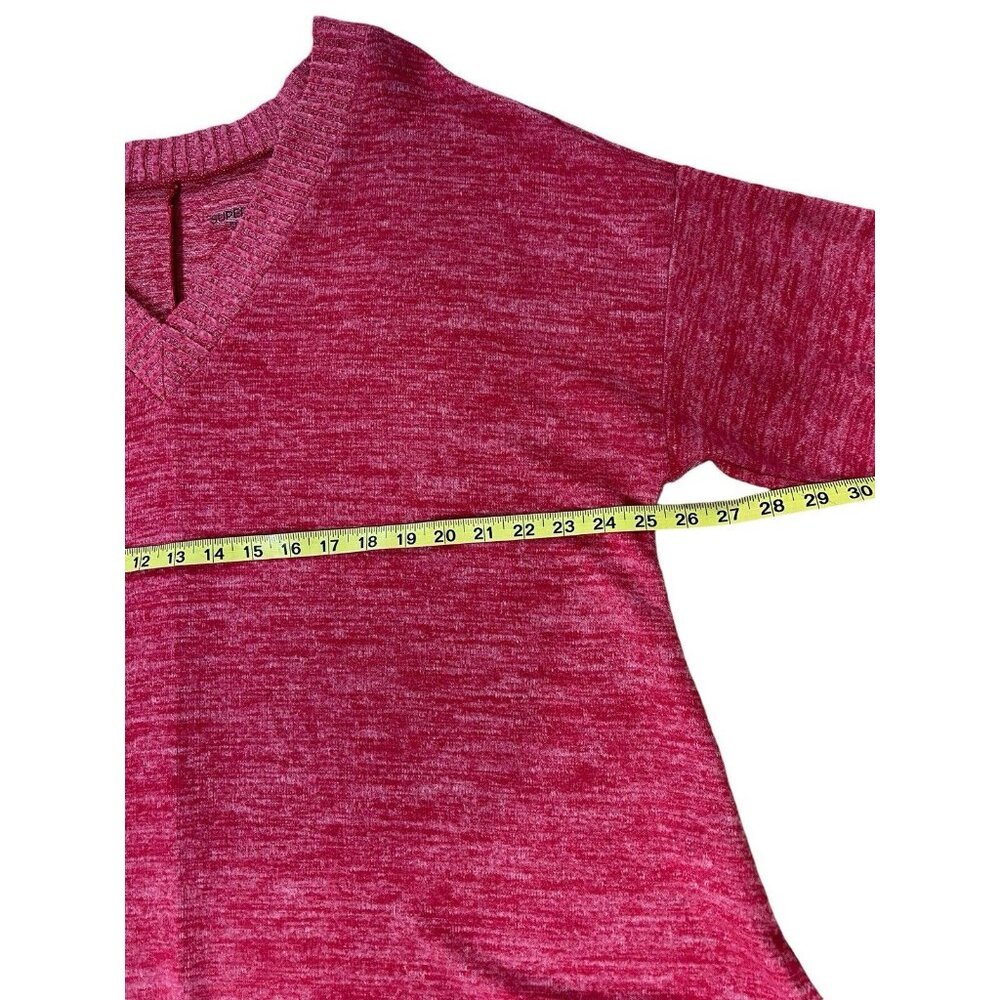 torrid 2 sweater Women Red V Neck Drop Shoulder Shark Bite hem Soft - Picture 8 of 10